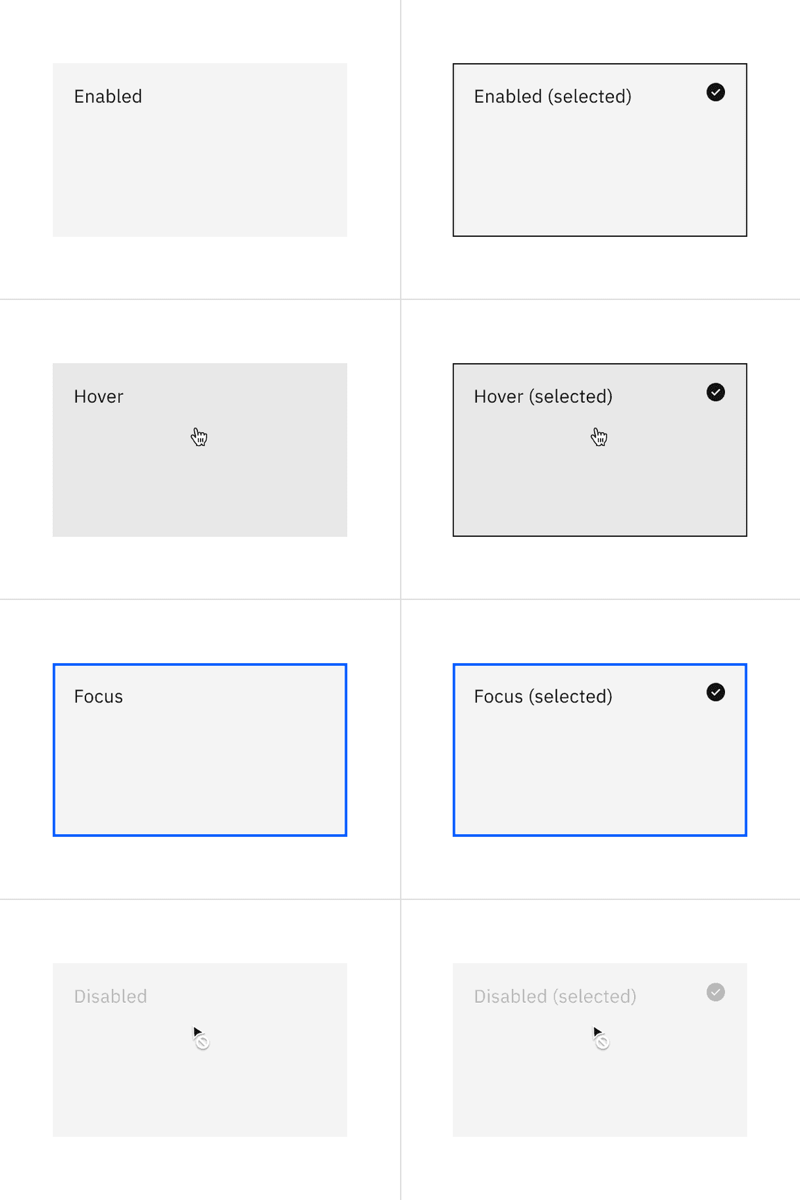 Selectable tile interactive color with the feature flag disabled