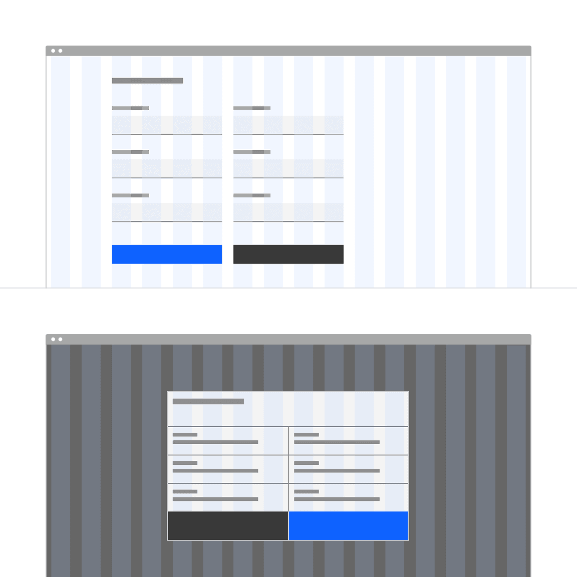 Examples of two column forms
