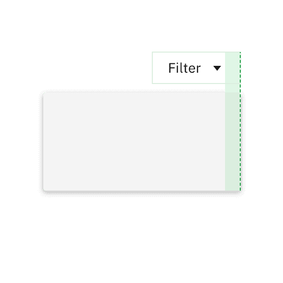 Do flush align the popover edge with the trigger button.